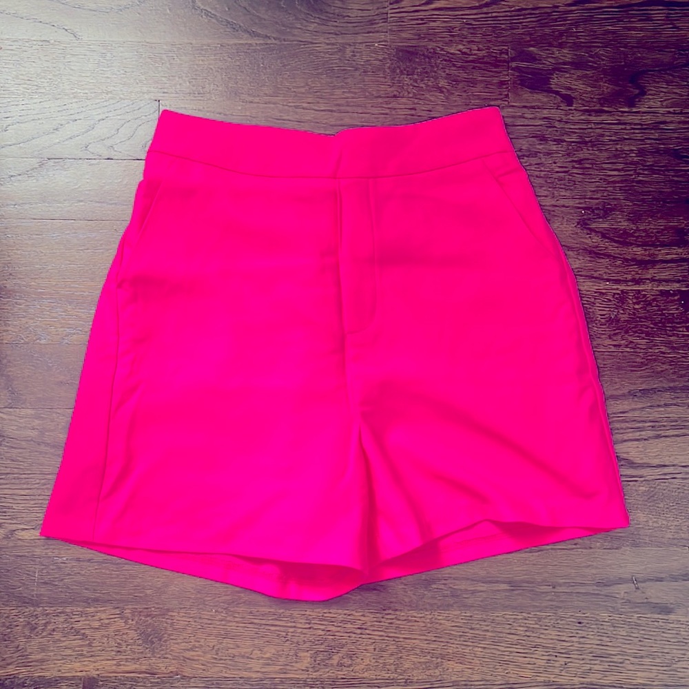 Neon pink shorts
